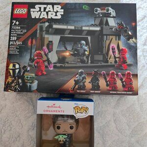 Lego Star Wars 75386 Paz Vizsla & Hallmark Funko Pop The Mandalorian & Grogu